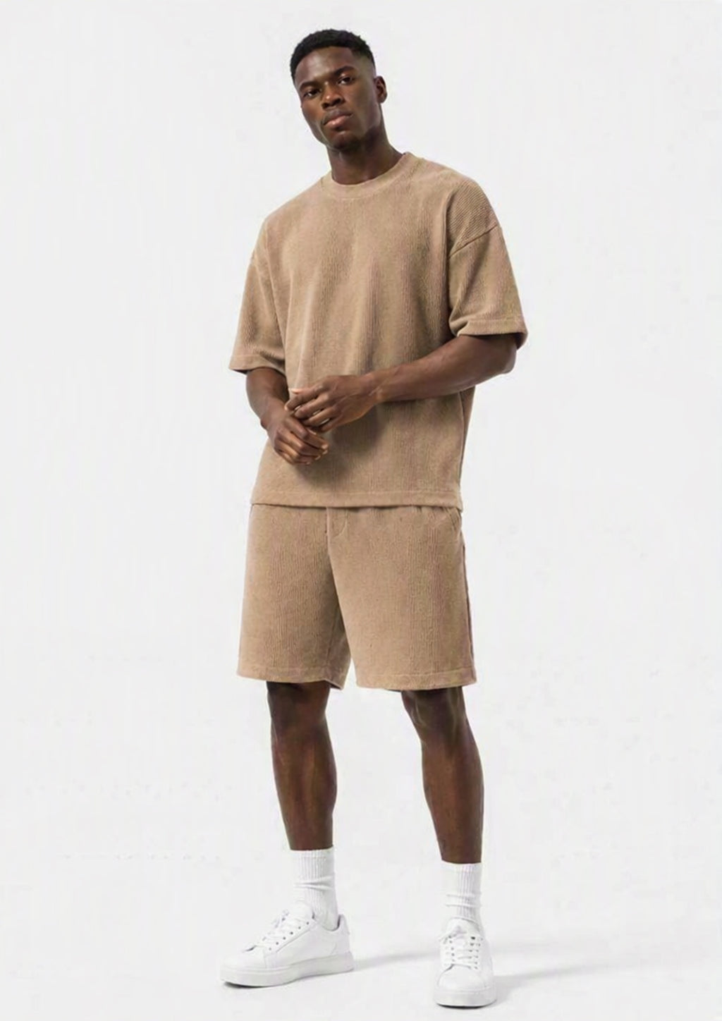 Ensemble oversized texturé beige