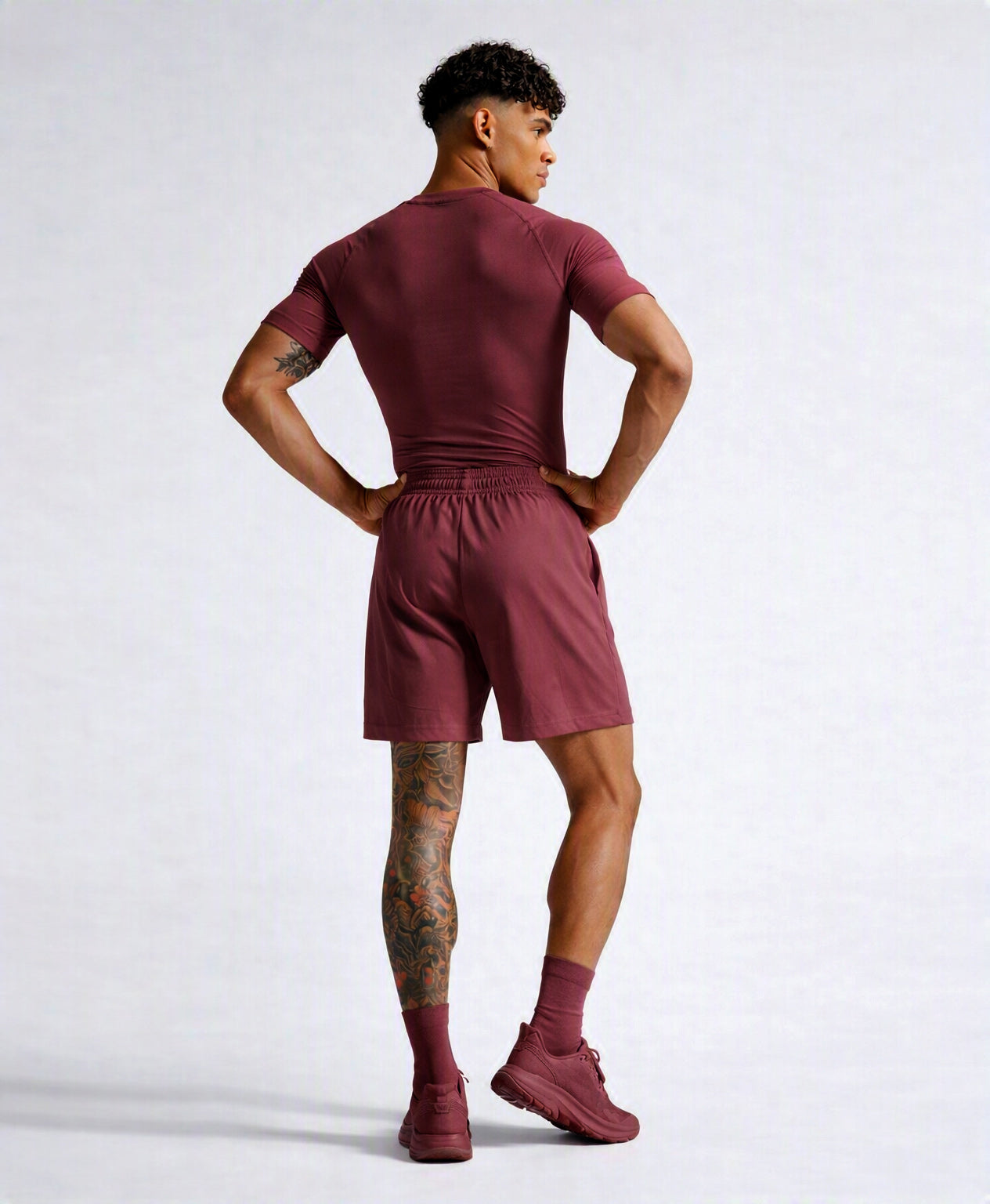 Kit sport rouge pastel bordeau