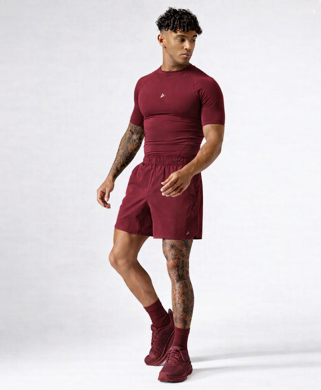 Kit sport rouge pastel bordeau